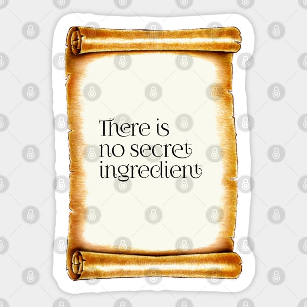 Kung Fu Panda -There is no secret ingredient Sticker by Izhan's Fashion wear